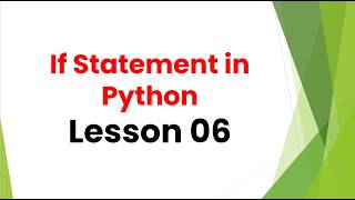 If Statement in Python | BeginnerTutorial