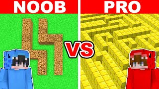 Minecraft NOOB vs PRO: Laberinto Gigante en Batalla de Construcción