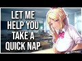 3DIO ASMR | Popular BFF Helps you Sneak a Nap in Class📝| Valley Girl Accent Rambles & Head Scratches