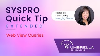 SYSPRO Quick Tip [Extended] | Web View Queries