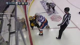 Casey Cizikas and Brandon Tanev Fight | Islanders vs Penguins 2-18-21