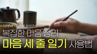 복잡한 마음 정리😮‍💨 마음 세줄일기로 나의 마음을 정리해보세요! ㅣ마음일기ㅣ마음정리ㅣ코칭ㅣ