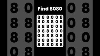 Only geniuses can find the number 8080 within 5 seconds! #shorts #viral #ytshorts