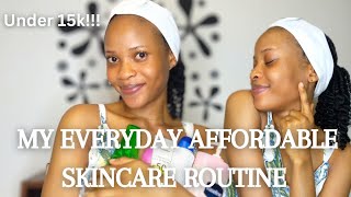 my everyday affordable skincare routine under 15k naira!! #budgetskincare#skincareroutine