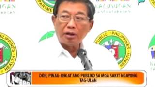 [Balitaan] DOH, pinag-iingat ang publiko sa mga sakit ngayong tag-ulan [07|07|14]