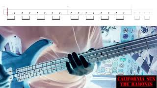 California Sun by The Ramones - Bass Cover with Tabs Play-Along