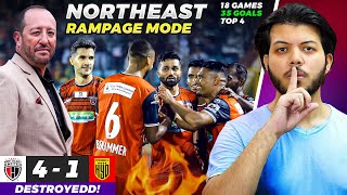 NORTHEAST UNITED ON RAMPAGE MODE🔥 - DESTROYED HYDERABAD FC (4-1) #indianfootball