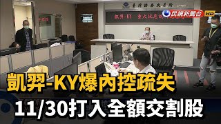 凱羿-KY爆內控疏失 11/30打入全額交割股－民視新聞