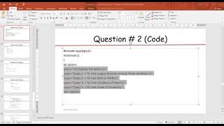 menu driven program using switch statement