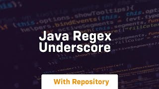 java regex underscore