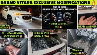 Grand Vitara Sigma Modified 🔥 2024 Grand vitara sigma Base to Top Modification 😱 Nexa Accessories