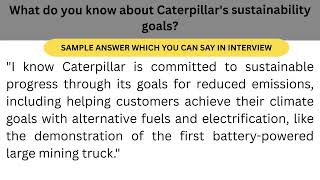 Caterpillar Interview Questions and Answers 2025