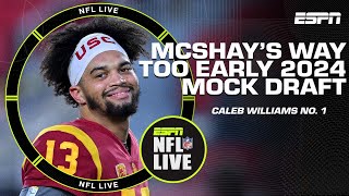 Caleb Williams sits at No. 1️⃣ on Todd McShay's Way Too Early 2024 Mock Draft 👀 | NFL Live