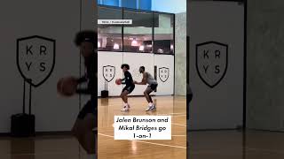 🇺🇸 Jalen Brunson, Mikal Bridges getting some work in for Team USA 🏀 | #shorts | NYP Sports