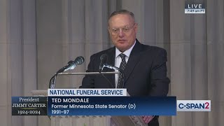 Ted Mondale, Son of Vice President Mondale, Tribute at President Jimmy Carter Funeral