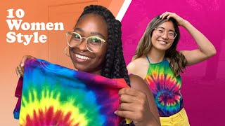 10 Women Style The Same Tie-Dye Shirt
