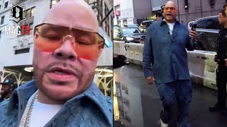 Fat Joe Walks To Madison Square Garden Wit His Chain Out & No Security For Knick