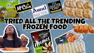 TRYING DIFFERENT TYPES OF FROZEN FOOD | Trending Frozen food to buy | Momos, Spring roll and more