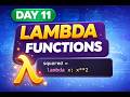 Day 11: Lambda Functions in Python ⚡ Write Functions in 1 Line!