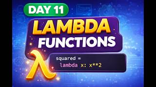 Day 11: Lambda Functions in Python ⚡ Write Functions in 1 Line!