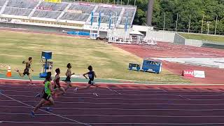 2024.8.7⭐東海中学陸上⭐１年男子100m⭐決勝 (11.42＋1.7m)