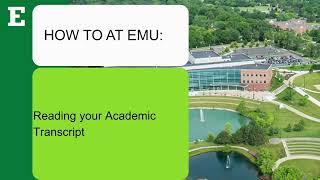 How to at EMU: Reading Your Academic Transcript | Step-by-Step Guide for Students