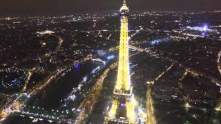 Paris Eiffel Tower in 4k, Night Paris with the DJi Phantom 4 Drone, Paris night Flight from the sky