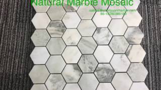 Natural marble mosaic for wall, flooring, countertop.