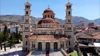 Cathedral of Korca and empty streets during pandemic measures - 2020 04 18 korce