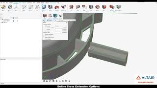 Learn HyperWorks Interface - SURFACE CROSS EXTEND