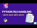 File Handling in python | create file | delete file | read file | write File | readline