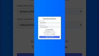 Build an Interactive Time Zone Converter Tool with HTML JavaScript & TailwindCss #coding #timezone