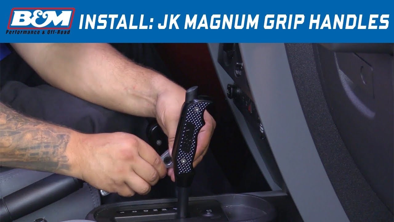 Install: 2007-11 Jeep Wrangler JK - B&M Magnum Grip Auto Shift Handle ...