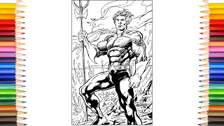 AQUAMAN Coloring Pages | King of Atlantis Aquaman Coloring Pages
