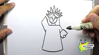 How to Draw Easy Statue of Liberty