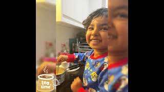 3 Year Knows 🤔😱😎 How To Make TEA 🍵: Li'l Chef Shaan ❤👨‍🍳|#shorts #viral #trending #cooking #uk #baby