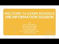 iLearn Schools HIB Information Session