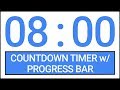 8 min Countdown Timer w/ Progress Bar #Timer #Countdown