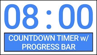 8 min Countdown Timer w/ Progress Bar #Timer #Countdown