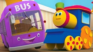 Bob le train | roues dans le bus | bus chanson pour enfants | comptines | Bob Wheels on The Bus