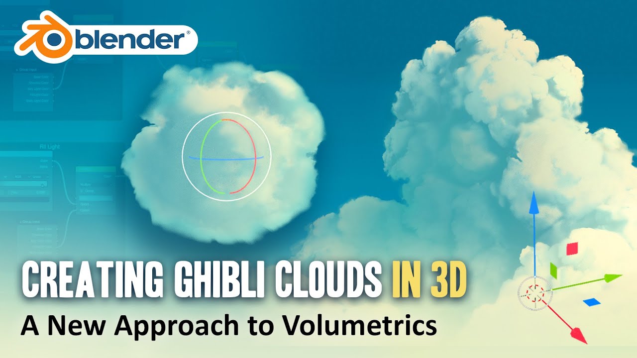 How To Create Ghibli Clouds In 3d Blender Volumetrics Tutorial Youtube