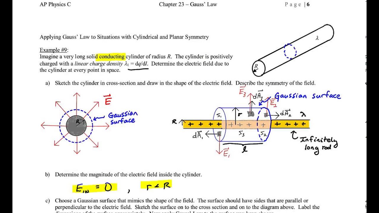 Chapter 23, Example #9 (Infinitely Long Rod Of Uniform Charge Density ...