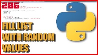 PYTHON Lists - Fill list with random values