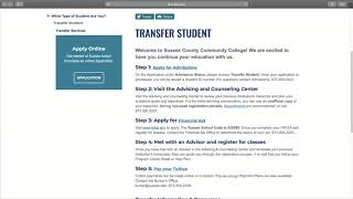 SCCC Advising and Counseling - Steps for Transfer students after the Admissions process