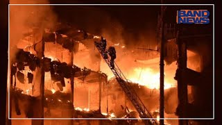 Incêndio destrói edifício em porto Alegre