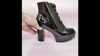 Bota Coturno Feminino Vizzano Verniz