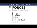 GCE A Level Physics | Normal Contact Force (Forces Chapter)