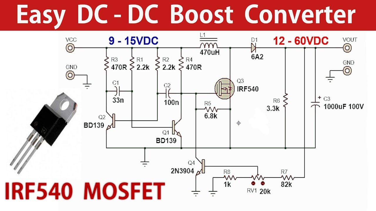 How To Make A Simple DC DC Boost Converter Power Supply - YouTube