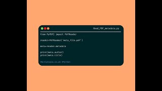 Python PyPDF2 - Read PDF metadata