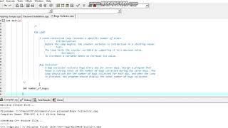 Bugs collector using for loop